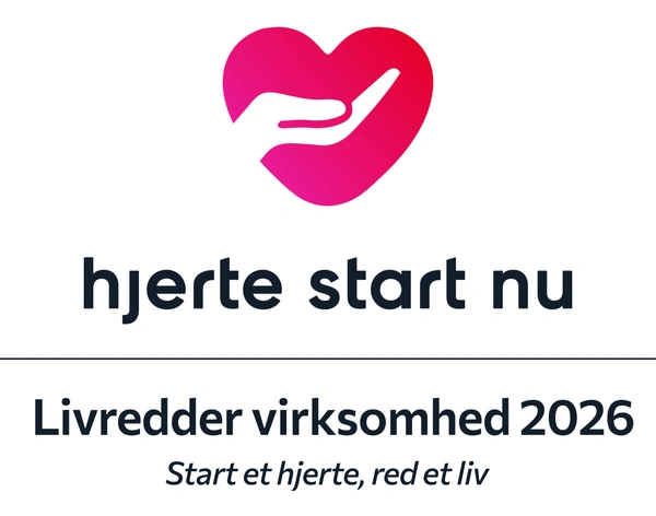 Støttelogo fra Hjerte start nu: Livredder virksomhed 2026